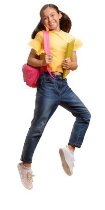 Pretty teen girl going to school jumping on yello 2023 09 21 21 17 22 utc Background Removed 1